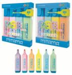 Set textmarkere Mitama, 4 culori Fluo, varf tesit 5 mm (MI062852)