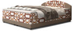 Expedo Kárpitozott boxspring ágy ORAN - narancs/krém / 180x200 (240033)