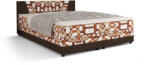 Expedo MOLENA kárpitozott ágy - narancs/barna / 180x200 / felső matraccal (230964i)