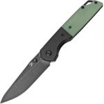 Kansept Warrior Black TiCn Coated and Stonewashed Drop Point D2 Blade Black Anodized Aluminum Bolste - knifestock - 258,00 RON