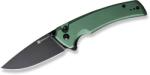 Sencut Serene Mâner din Aluminiu Verde Lamă Neagră D2 Blocare cu Buton S21022B-5