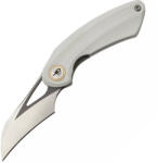 Bestech BIHAI 14C28N Gri DLC stonewash+Satin G10 Alb BG53E