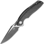 Bestech GHOST S35VN, Black Stonewash+Flat Satin, Carbon Fiber+Titanium, Negru BT1905C-2