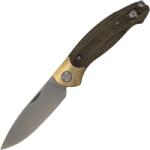 Giant Mouse ACE Farley V2 Alamă Bolster / Micarta Verde / Stonewash ELMAX
