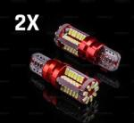 Ledszaki 1 pár 12V-os Canbus T10 57db led Nappali menetfénnyel vetekedő fényerő, fehér színnel. 3W 250Lumen (SA773)