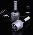 C6 H1 új széria még erősebb fény! Autóba való fényszóró, ventillátoros hűtéssel, 18W 6500 Kelvin 2100 Lumen