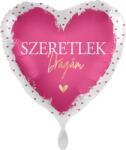 Premioloon Fólia lufi rózsaszín szív - Szeretlek Drágám
