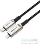 ACEFAST cable Type C to Lightning 8-pin MFi 3A PD30W LCD C6-01 1, 2m silver
