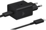 Samsung Töltő szett USB-C adapter QC Type-C kábellel 45W fekete (EP-T4511XBE)