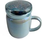 Cyrax Cana din ceramica cu capac, 360ml, Bleumarin perlat (CanaCapacCeramicaA12683BleuPerlat)