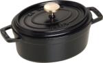 Staub Oală La Cocotte ovală 600 ml neagră de fontă (40509-478-0)