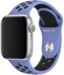 Apple Watch S1-6 Szilikon Szíj - 38/40 mm, Kék/Fekete (MWU62FE/A)