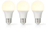 Nedis LED Gömb Izzó - 11 W, 1055 Lm, 2700 K, E27, 3 db, Meleg Fehér (LBE27A603P3)