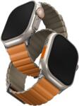 Uniq Revix Apple Watch S4-S9 Szilikon Szíj - 42/44/45/49 mm, Narancs/Khaki (UNIQ-45MM-REVPSORGKAK)