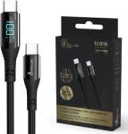 Extralink CABESL04 Smart Life USB Type-C Apa - USB Type-C Apa Adat és Töltő Kábel - 2 m, Fekete (CABESL04)