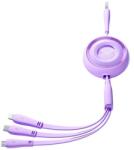 JOYROOM 3in1 Joyroom Colorful USB to USB-C/Lightning/Micro USB cable 3.5A, 1m (purple)
