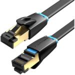 Vention Flat Network Cable CAT8 U/FTP Vention IKCBG RJ45 Ethernet 40Gpbs 1m (Black) (IKCBF)