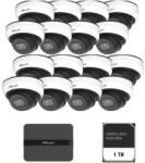 Milesight Technology Kit Camera Supraveghere IP Mini Dome MILESIGHT TECHNOLOGY, 2MP Lentila 2.8mm IR 30m + NVR 16 canale (KIT16MINIDOME2MP)