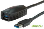 Roline USB 3.0 Hosszabbító Fekete 5m 12.04. 1096 (12.04.1096)