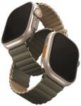 UNIQ Revix mágneses szilikon szíj Apple Watch 42/44/45/49mm kék/barna (UNIQ-49MM-REVMGRNTAN)
