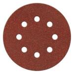 Fortis - Disc abraziv velcro cu 8 orificii 125mm, K80 [4317784781862] (4317784781862) - bricolaj-mag