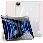 Dux Ducis Toby Smart Case mappa tok légpárnás sarok közepesen ütésálló érintőceruza tartó átlátszó hátlap Apple iPad Pro 13 (2024) rózsaszín (RS157408)