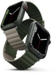 UNIQ Revix mágneses szilikon szíj Apple Watch 42/44/45/49mm zöld/taupe (UNIQ-45MM-REVGRNTPE)
