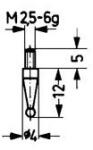 Käfer - Cap pentru ceas comparator tip 18, 4mm [573/18-KUGEL4MM] (573/18-KUGEL4MM) - bricolaj-mag