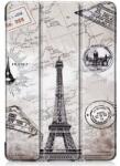  ZONE Trifold mappa tok Xiaomi Pad 6 (11.0) / Pad 6 Pro (11.0) Eiffel torony térkép minta