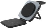 FIXED MagFlex 3in1 Vezeték nélküli összecsukható töltő fekete (FIXMFLE-AL-GR)