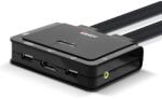 LINDY 2 Port DisplayPort 1.2 USB 2.0 & Audio Cable KVM Switch (42344)