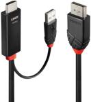 Lindy HDMI 2.0 DisplayPort 1.2/1.2a Átalakító Fekete 2m 41499 (41499)