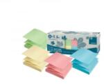 Info Notes Jegyzettömb öntapadó, 75x75mm, 12x100lap, újrahasznosított 5644-88 , pastell mix, kék, zöld, rózsaszín, sárga (5644-88BOX) (5644-88BOX)
