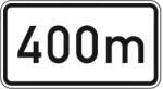  Indicator "400m", 330x600x2mm, calitate RAL RA1 [4251783604206] (4251783604206)