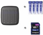 XTAR BC4 töltő + 4 x AA 2000mAh 1.5V Li-ion akkumulátor + 32 GB SD kártya