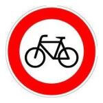  Indicator interzis biciclete, 600mm, folie RA2 [4251783606170] (4251783606170)
