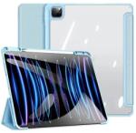 Dux Ducis Toby Smart Case mappa tok légpárnás sarok közepesen ütésálló érintőceruza tartó átlátszó hátlap Apple iPad Pro 13 (2024) kék (RS157409)