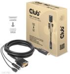 Club 3D HDMI VGA/D-Sub + Jack Átalakító Fekete 2m CAC-1712 (CAC-1712)