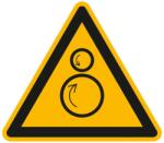  Indicator de avertizare aluminiu SL 100mm, pericol de a fi tras in role [4044589006868] (4044589006868)