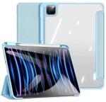 Dux Ducis Toby Smart Case mappa tok légpárnás sarok közepesen ütésálló érintőceruza tartó átlátszó hátlap Apple iPad Pro 11 (2024) kék (RS157410)