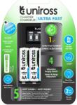 Uniross LCD gyorstöltő + Hybrio 4x2100mAh AA (UCU002A)