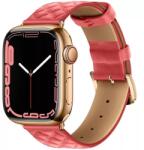 HOCO WA18 Bőr pótszíj Apple Watch 1-6 / SE (42 / 44 mm) / Watch 7-8 (45 mm) / Watch Ultra (49 mm) gyémánt minta rózsaszín (137672)