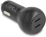 Delock Autós töltő 2 x USB C 40W fekete (64330)