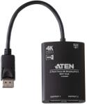 ATEN DisplayPort 1.2/1.2a Elosztó Fekete 15cm VS92DP (VS92DP)