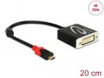 Delock USB 3.0 Type C DVI-D Átalakító Fekete 20cm 61213 (61213)