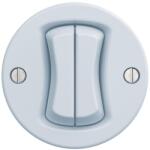 Kliklap - Comutator dublu retro pentru scară fără ramă nr. 6+6 albastru (KA0022)