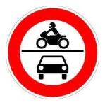 Indicator interzis vehicule si motociclete, 600mm, folie RA2 [4251783606200] (4251783606200)