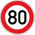  Indicator limita 80km/h, 600mm, folie RA1 [4251783603063] (4251783603063)