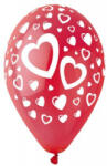  Léggömb, 30 cm, piros szívek (PT11PRSZ45) (PT11PRSZ45)