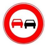  Indicator interzis depasire, 600mm, folie RA1 [4251783603100] (4251783603100)